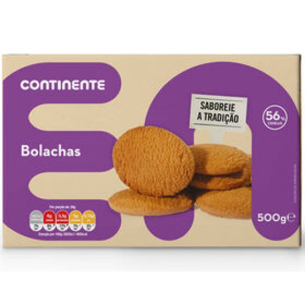 Bolachas com Coco Continente emb. 500 gr