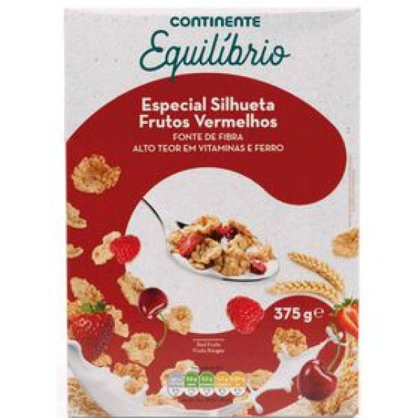 Cereais Especial Silhueta Frutos Vermelhos Continente Equilíbrio emb. 375 gr