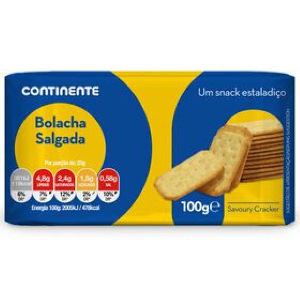 Bolachas Salgadas Continente emb. 100 gr