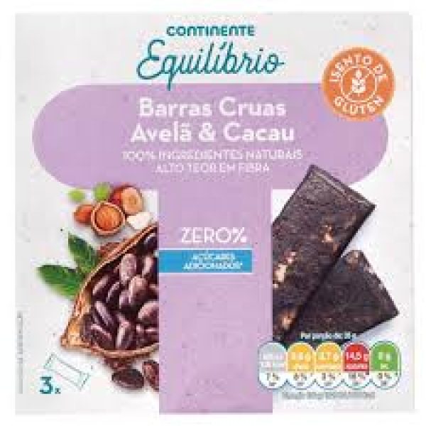 BARRAS CRUA CACAU & AVE EQ CONTINETE 105G