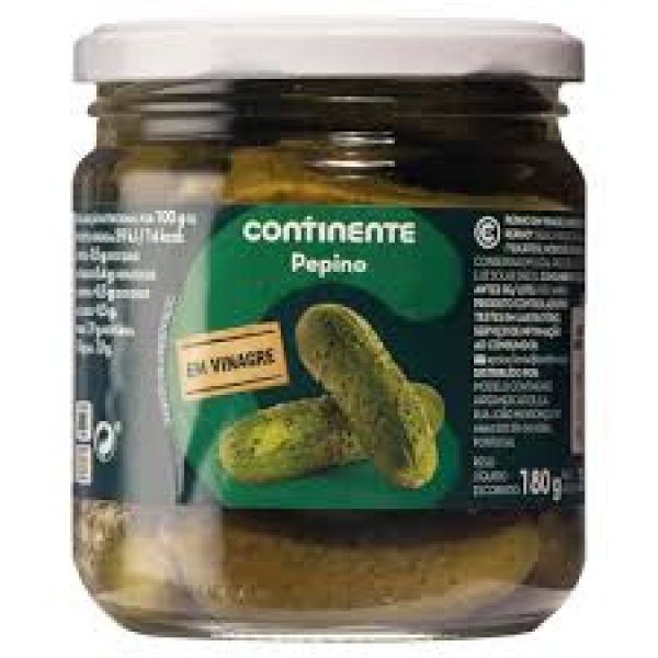 PEPINO EM VINAGRE CONTINENTE 180G