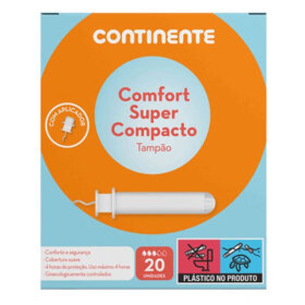 Tampão com Aplicador Comfort Super Continente emb. 20 un