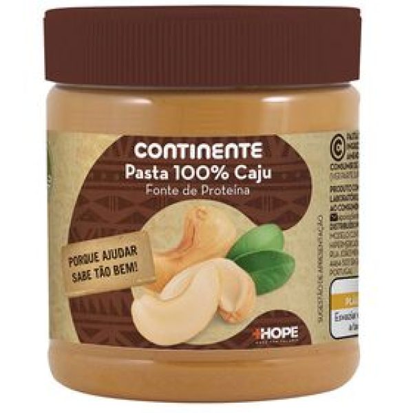 Pasta 100% Cajú sem Glúten Continente emb. 180 gr