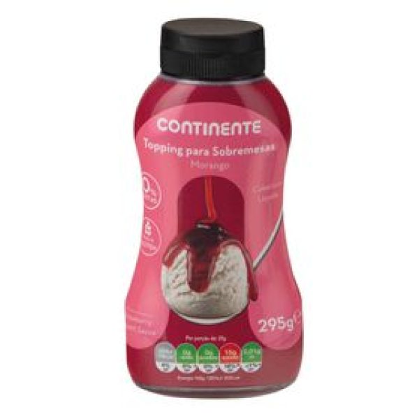 Topping de Morango sem Glúten Continente emb. 295 gr
