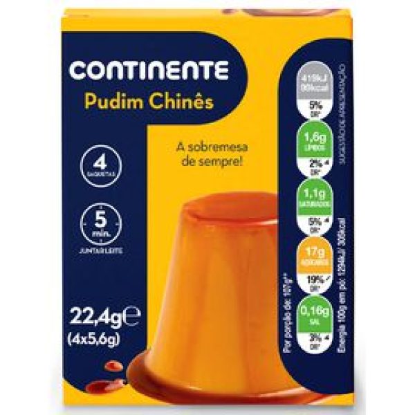 Preparado para Pudim Chinês Continente emb. 4x5,6 gr