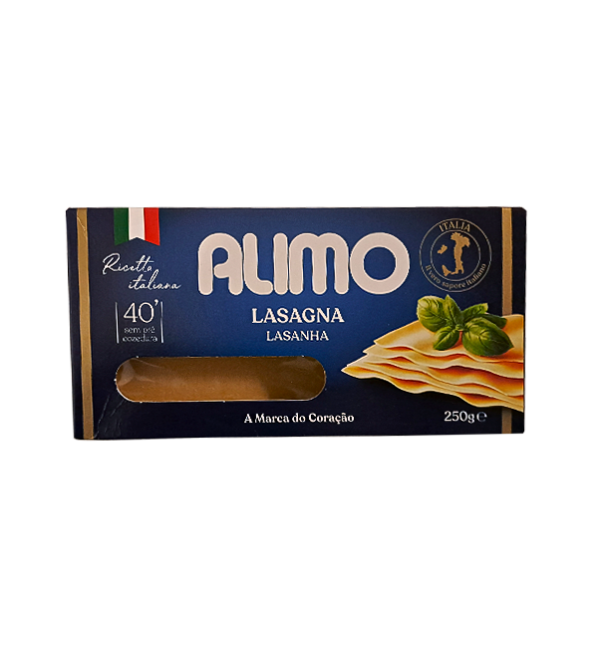 MASSA LASANHA S/OVO ALIMO 250GM