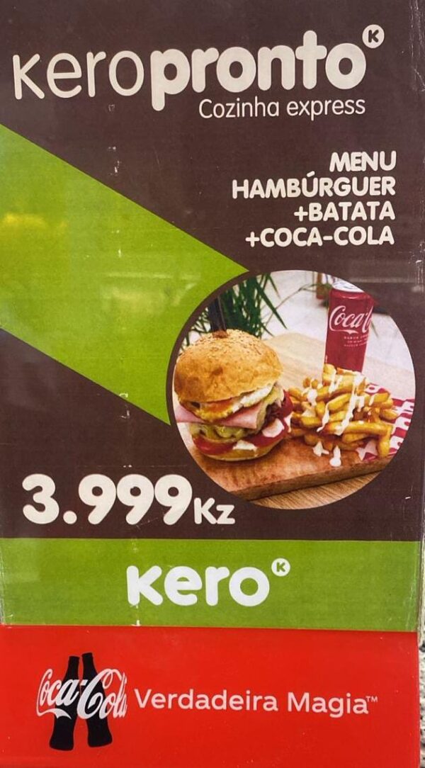 HAMBÚRGUER + BATATA + COCA-COLA